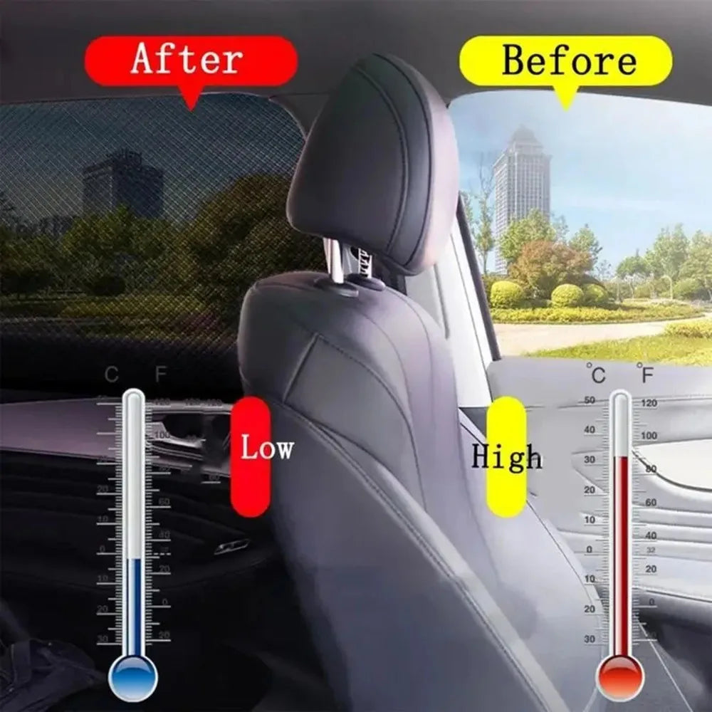 Magnetic Car Window Sunshade Mesh Cover 2 Pack Black alternate view
