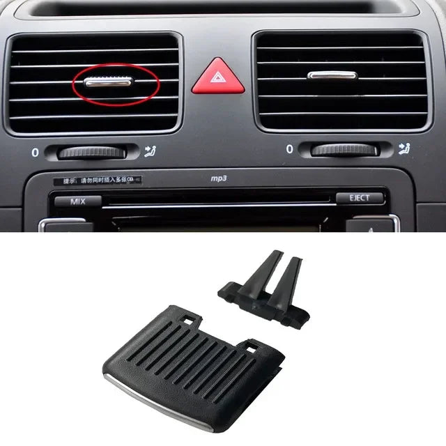New 1pc Car Dash Front AC Air Outlet Vent Grill Slide Adjust Clip Trim For VW Golf 5 MK5 GTI Jetta A5 MK5 R32 Sagitar 2006-2011