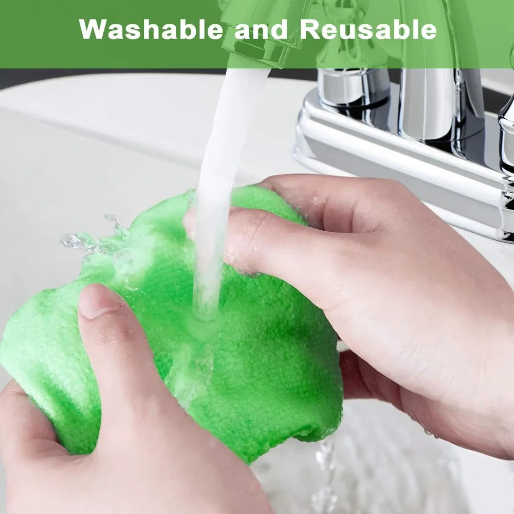 Windshield Cleaning Tool with 5 Reusable Cloth Pads | Car Window Cleaner additional angle