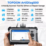 OBD2 Scanner TOPDON ArtiDiag500 Car Diagnostic Tool 4 Systems OBD2 Diagnostic Scanner Engine ABS SRS Airbag Auto Scan Tool Code