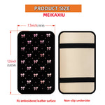 Blingbling Fabric Bow Tie Car Armrest Cover Pad Shiny Center Console Pad Women's Car Interior Accessory