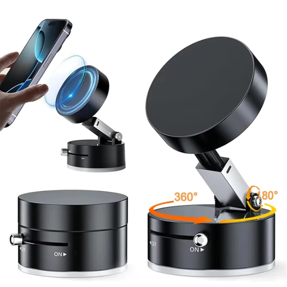360° Rotation Vacuum Double Sided Magnetic Suction Cup Car Phone Holder Car Dashboard Mobile Cell Su