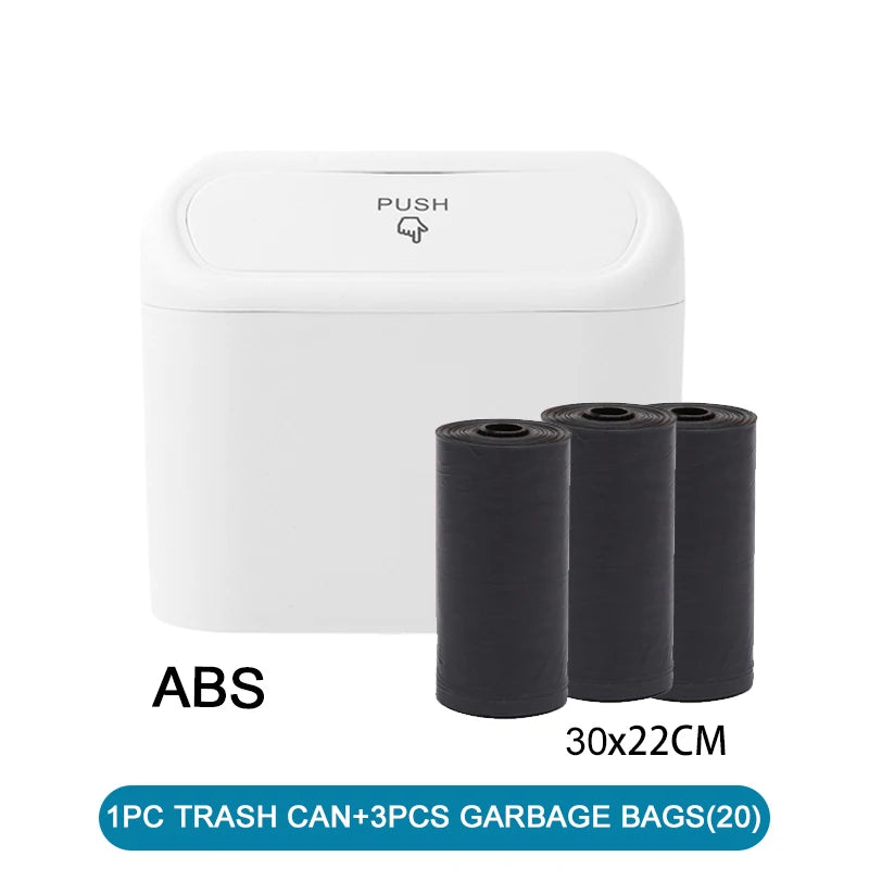 Car Trash Can With Lid, Leak-Proof Mini Car Accessories alternate view