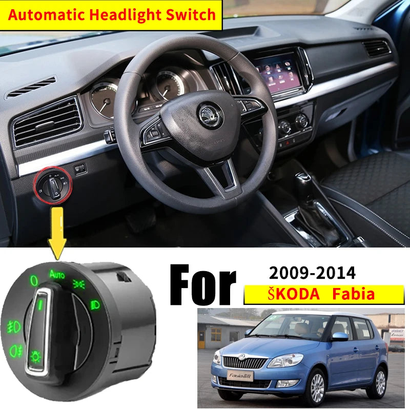 Headlight Automatic Switch For Skoda Fabia 5J MG NJ Combi Tour 2009~2014 2011 2013 Car Accessories A