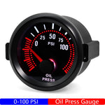 Universal Gasoline Car 2" 52MM Tachometer Water Temperature Oil Temp Boost Meter PSI B close-up view