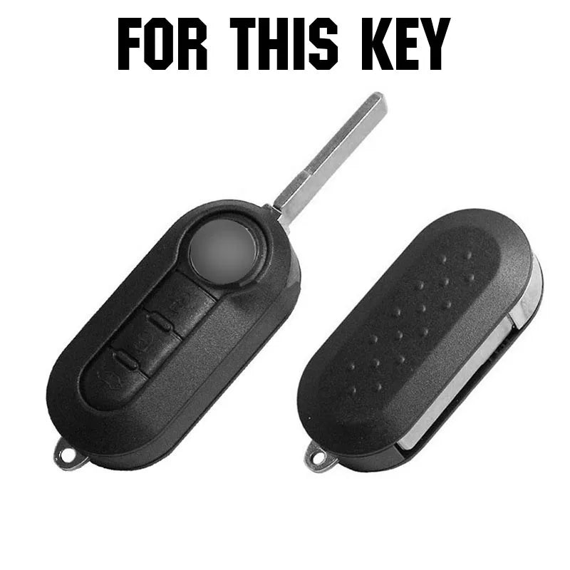 Silicone Key Case Cover for Fiat 500 Ducato Punto Doblo Bravo Lancia Ypsilon Delta detail view