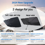Foldable Car Windshield Sun Shade Umbrella | UV Block Heat Protection for Front Windo alternate view
