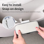 Car Trash Can with Lid Button | PU Leather Hanging Auto Interior Organizer additional angle