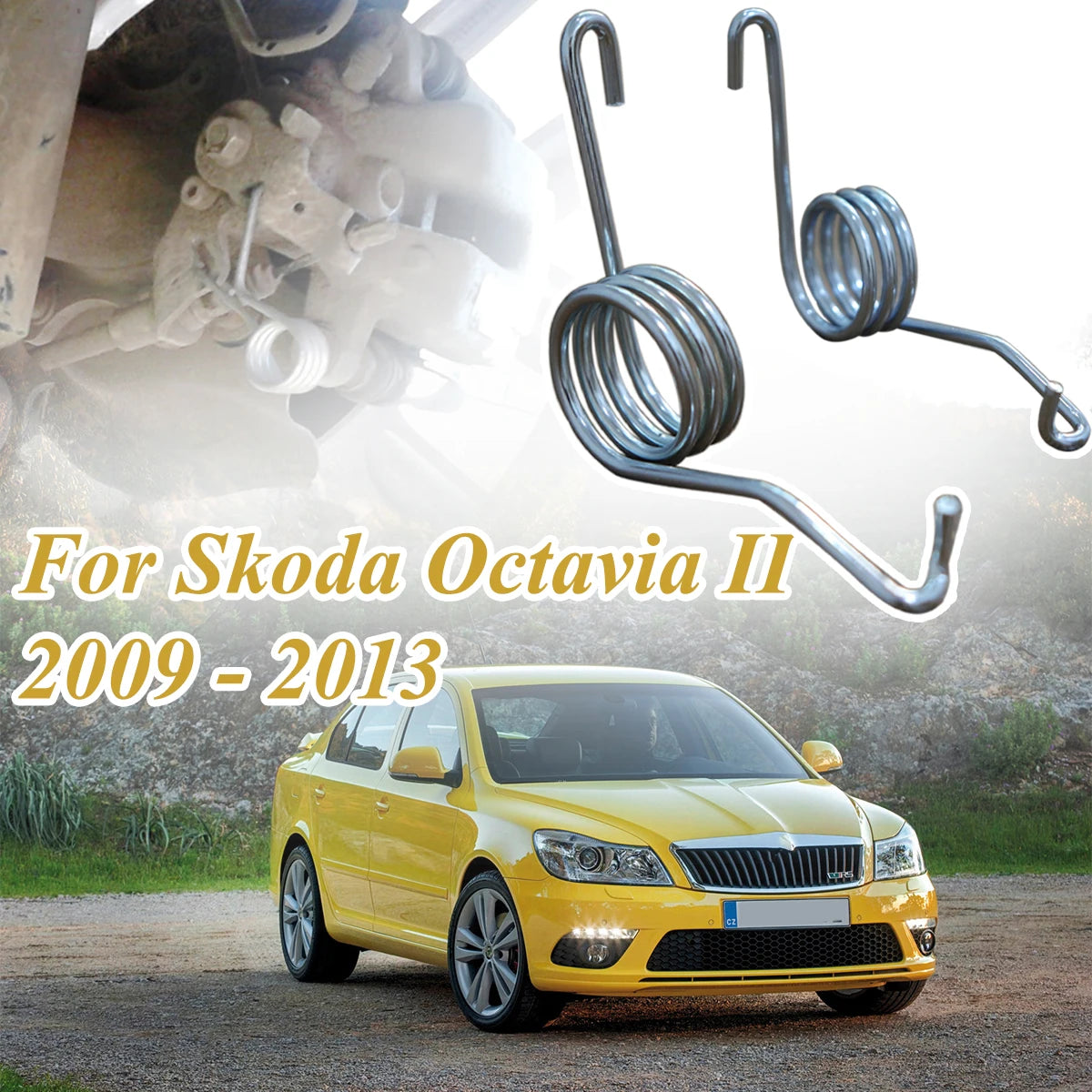 Left Right Handbrake Rear Parking Brake Lever Caliper Return Springs Stainless Steel | For Skoda Oct