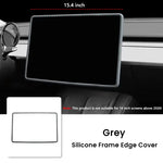 For Tesla Model Y 3 15.4 Inch Silicone Protective Frame Edge Cover | Central Control N close-up view