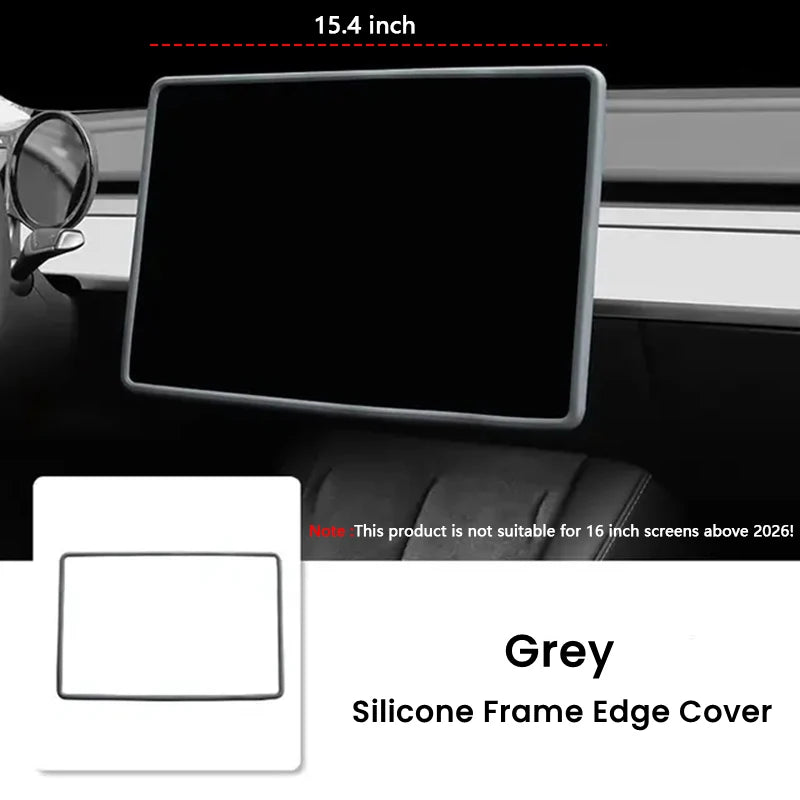 For Tesla Model Y 3 15.4 Inch Silicone Protective Frame Edge Cover | Central Control N close-up view