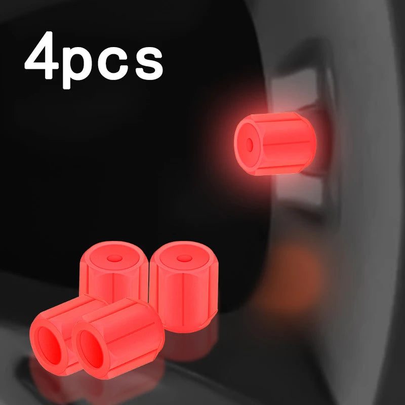Luminous Tire Valve Caps 6 Colors Car Motorcycle Glowing Valve Cover Car Tire Wheel H lifestyle view