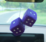 Plush Dice Car Pendant Cute Dice Jewelry Auto Rearview Mirror Hanging Ornament Car Inter detail view