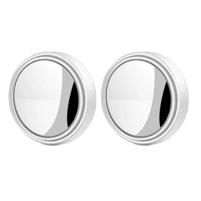 2Pcs Round Frame Convex Blind Spot Mirror Safety Driving Wide-angle 360 Degree Adjustabl detail view