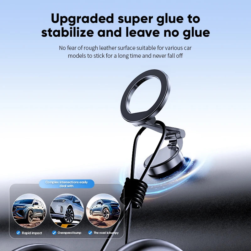 Magnetic Car Phone Holder 360° Rotation Foldable For iPhone 12-16 lifestyle view