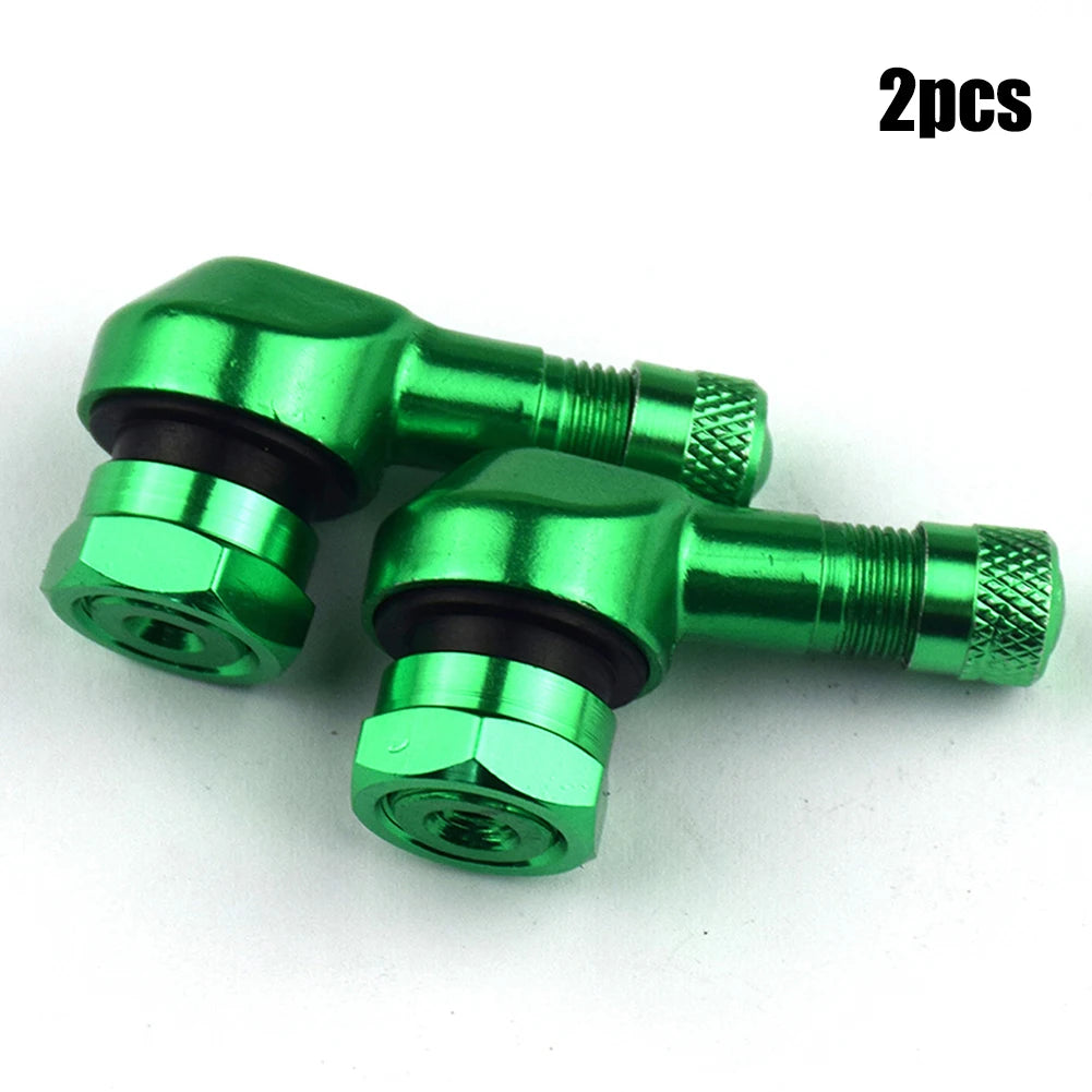 2PCS CNC Motorcycle 90 Degree Angle Valve Stems | Aluminum Tubeless Tire Pressure C additional angle