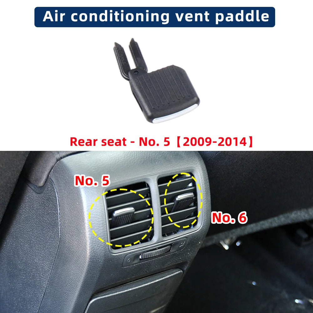 Car Dash Front Rear Air Conditioner AC Vent Grille Outlet Tab Clip Slider For Volkswagen Golf 6 Sagitar Jetta 5KD819703