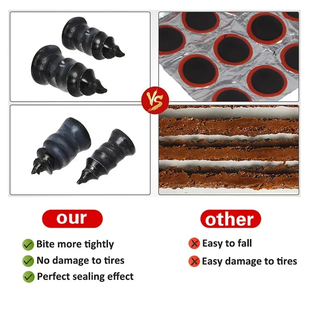 NEW 21-10PCS Tire Repair Nail Self-Tapping Screw Plastic Nail Soft Rubber Screw Suitable For Car Motorcycle Tire Puncture Repair