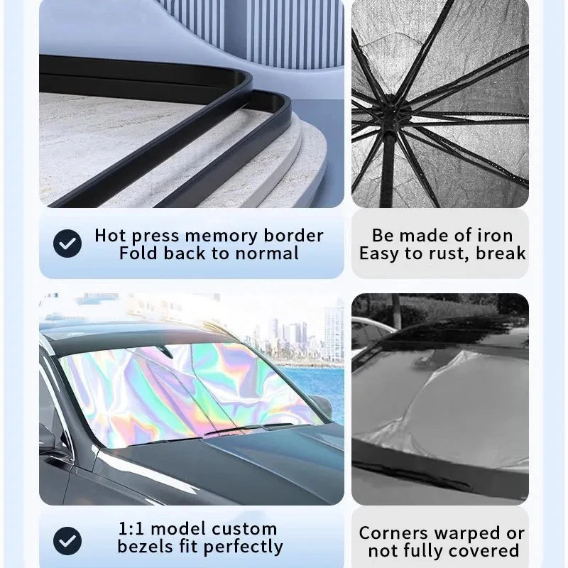 Car Windshield Sunshade Anti-UV Thermal Insulation Front Shield lifestyle view