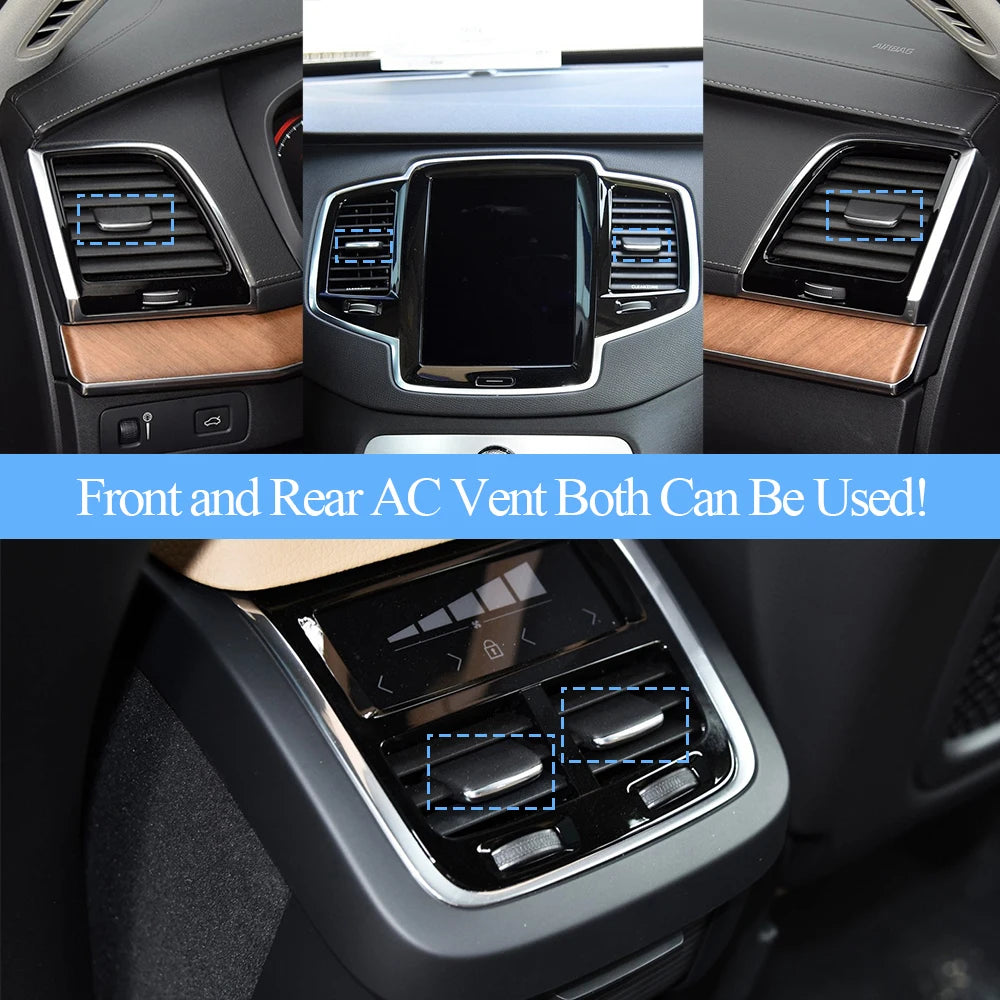 1/2/4/6 PCS Car Front Rear Air Conditioning AC Vent Grille Outlet Tab Clip Slider Repair Kit For Volvo XC90 V90 S90 2015-2024