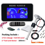 0-190 ohm Car Boat Digital Voltage Meter Voltmeter Ammeter Fuel Gauge with A5 Oil Tank close-up view
