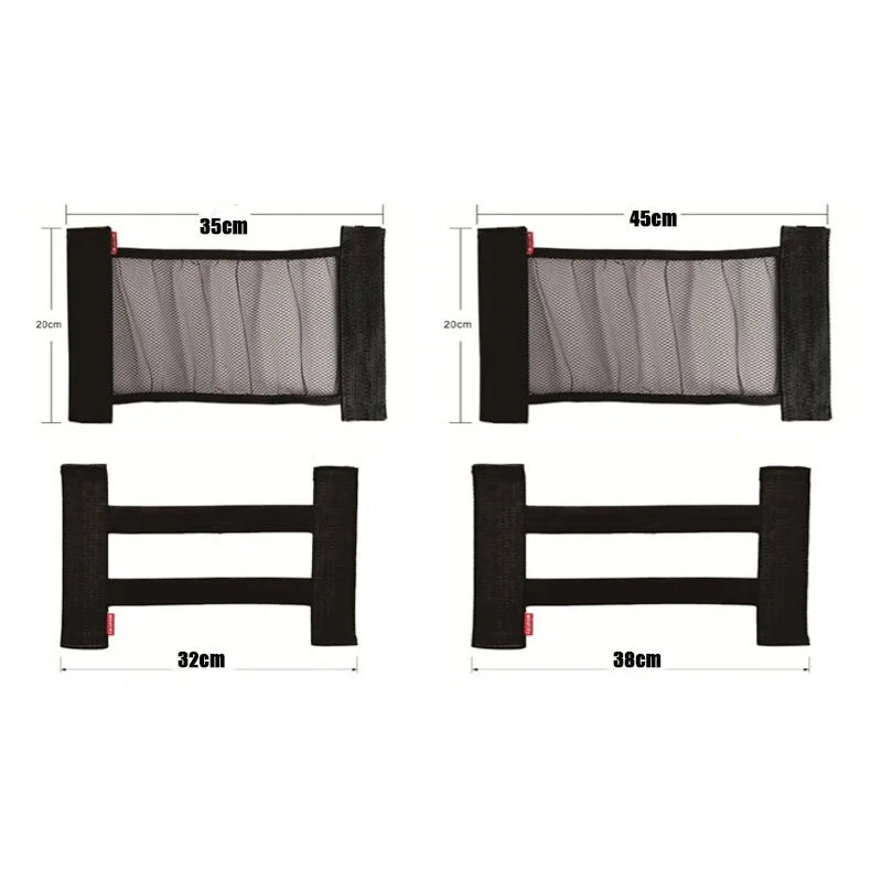 Car Trunk Elastic Mesh Storage Net Seat Back Organizer additional angle