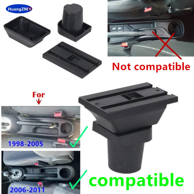 Armrest Box For Toyota Yaris Vitz 5dr Hatchback 1998-2011 2005 2006 2007 2008 2009 2010 Car Central Storage Box Car Accessories