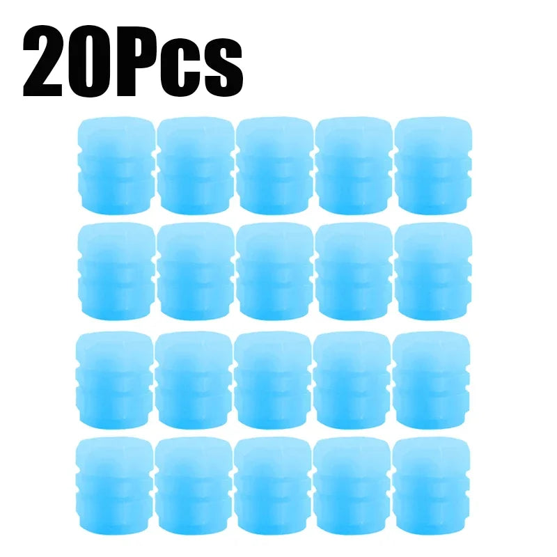 Luminous Valve Caps Fluorescent Night Car Tire Valve Caps Motorcycle Bike Glowing Dec lifestyle view