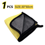 Car Wash Microfiber Towel 30x30/60CM Car Cleaning Drying Cloth Hemming Car Care Clo additional angle