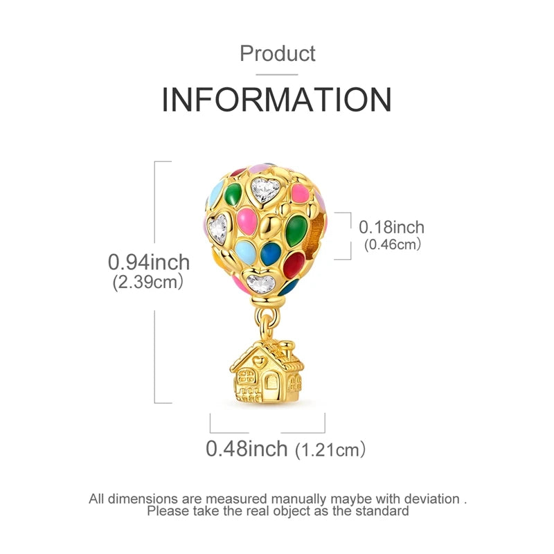 925 Sterling Silver Gold Plated Charms Bead Plane Bow Cross Cat Dangle Fit Original B lifestyle view
