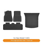 Tesla Model Y Juniper 2025 Floor Mats | Double Layer TPE, Waterproof, Non-Slip, Trunk lifestyle view