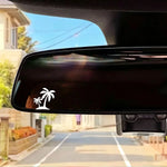 palm tree Decal Waterproof Sticker Car Rearview Mirror Windshield Side Window Sun Visor Ocean Beach Vinyl universal Fit Auto