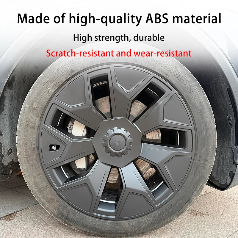 For Tesla Model YL 2026 4 Pack Hub Caps | 19 Inch Wheel Cover Set lifestyle view