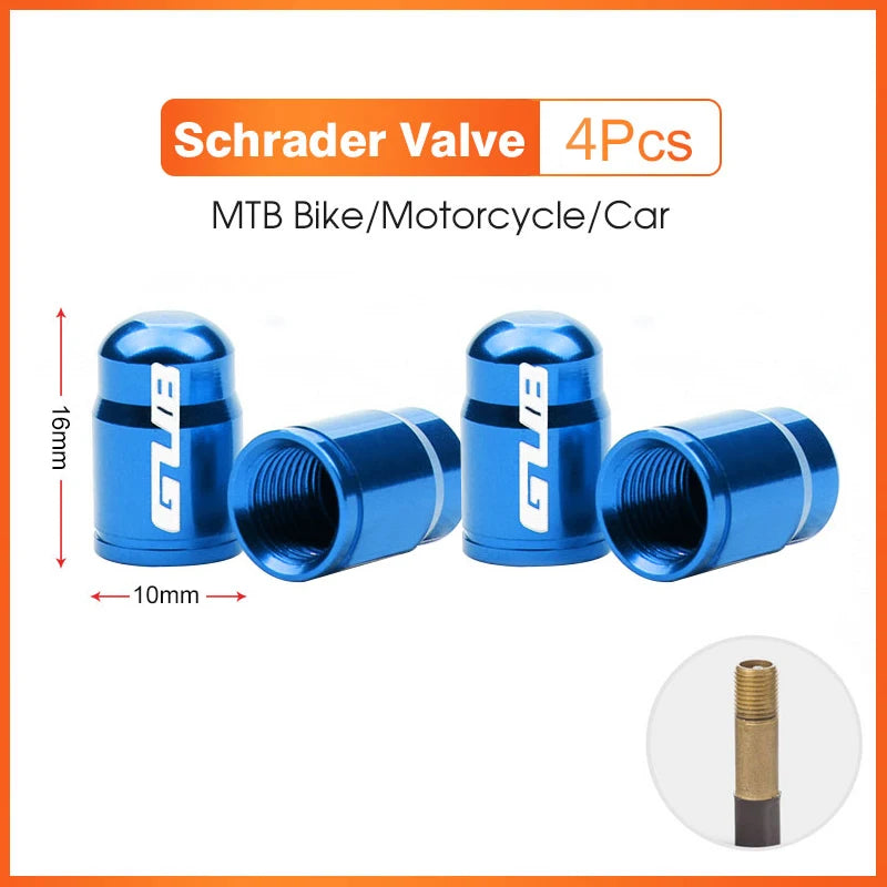 2pcs GUB Aluminum CNC Bicycle Tire Valve Cap MTB Road Bike Tube Tyre Gas Nozzle Cov additional angle
