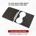 Carbon Fiber Center Console Trim for Tesla Model 3 Y | Real Carbon Fiber Decorative P alternate view
