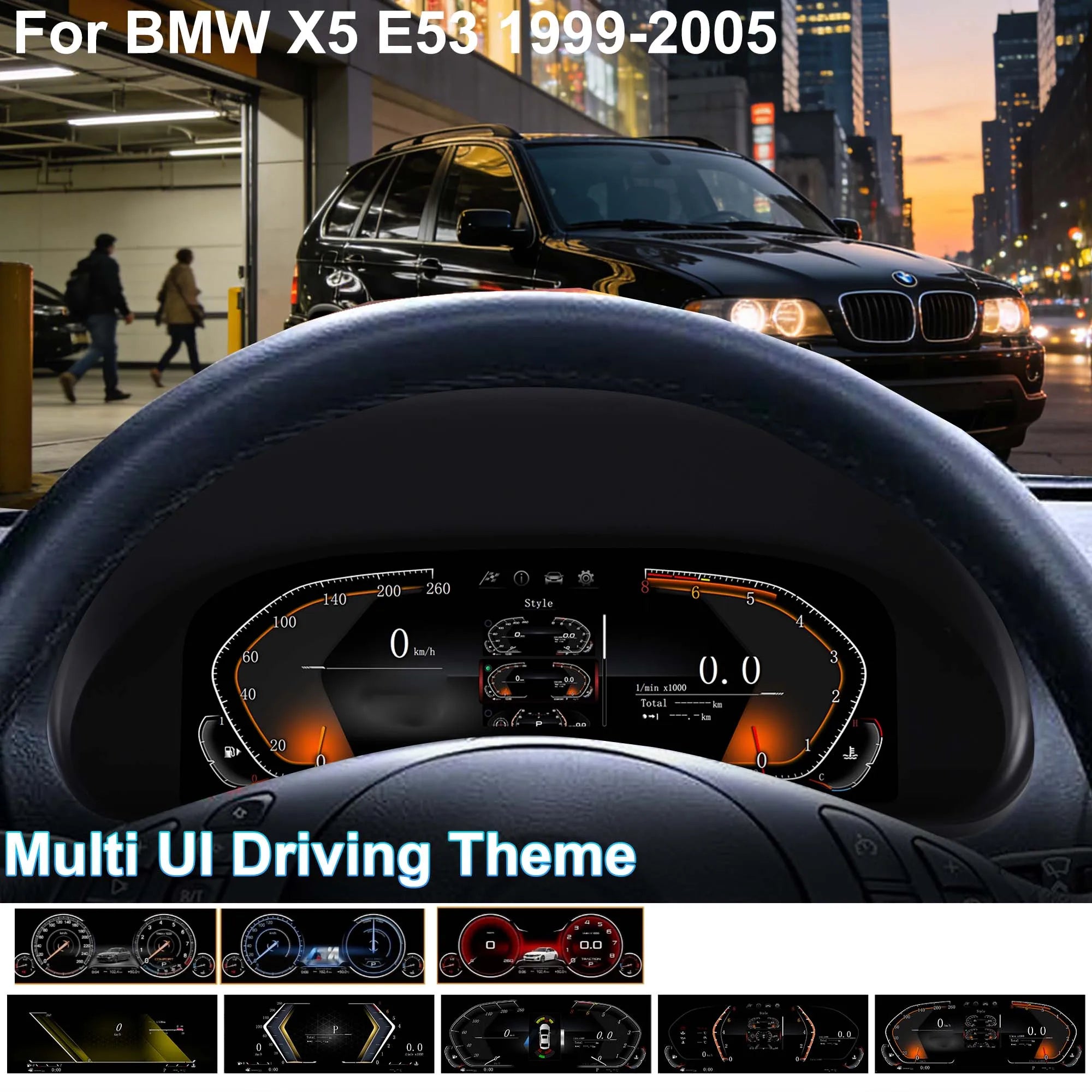 Cluster Dashboard For BMW X5 E53 1999-2005 5 E39 1995-2003 E38 speedometer LCD instrument panel  digital instrument