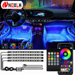 Neon LED Car Interior Ambient Foot Strip Light Kit Accessories RGB Backlight Remote App Music Contro