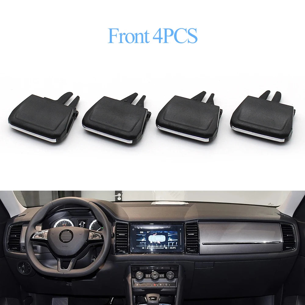 Front Rear Air Conditioner AC Vent Grille Tab Slider Clip Outlet Repair Kit For Skoda Kodiaq Karoq 56G819701,56G819702,56G820951