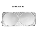 Car Windshield Sun Shade with Storage Pouch | Durable Material Car Sun Visor ,Sun Heat Protection | Car Interior Accessories