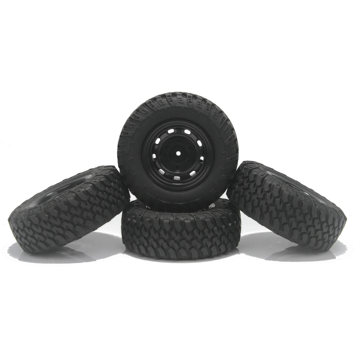 4PCS 73mm 5mm Hex 1/12 RC Car Crawler Off Road Rubber Tires Wheel for MN99 MN98 MN82 lifestyle view