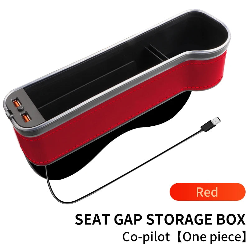 Car Seat Gap Filler Cup Holder with LED and USB Charger