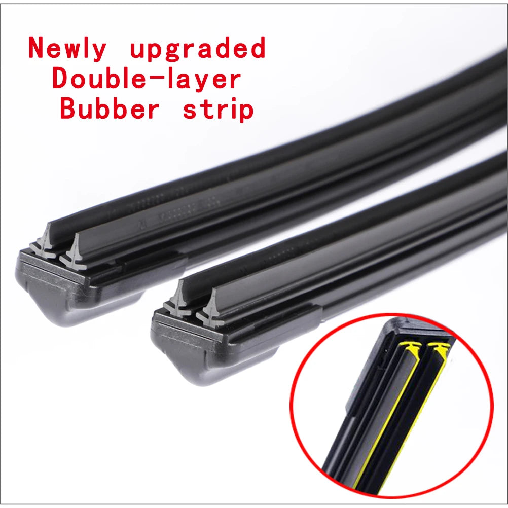 Car Windshield Wiper Blades | Universal Soft Double Layer Rubber Frameless Bracketles lifestyle view