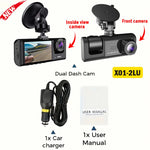 WIFI 3 Lens Dash Cam | 1080P Car DVR Front Rear Interior Recorder with Night Vision alternate view