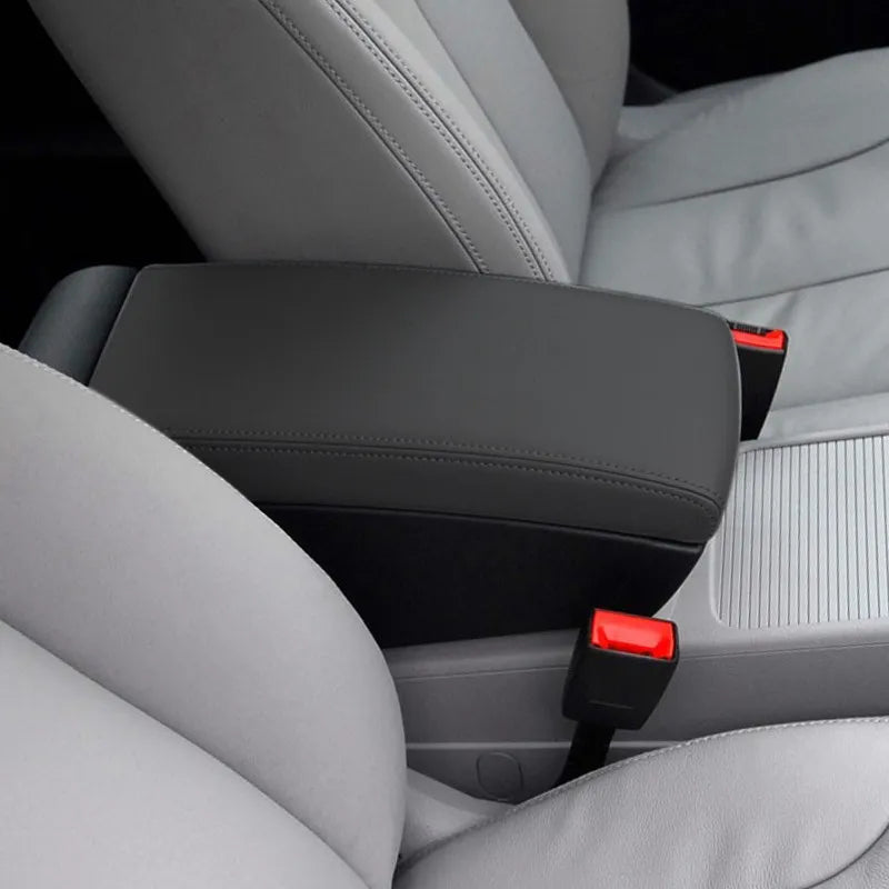 Microfiber Leather For VW Passat B6 2005 2006 2007 2008 2009 Car Interior Center Console Lid Armrest Box Pad Cover Trim Black
