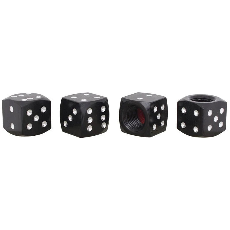 Aluminum Alloy Dice Valve Caps for Cars and Motorcycles | Set of 4 alternate view
