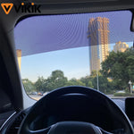 Black Glossy Matte Mesh Car Sun Visor Strip Waterproof Front Windshield Sunshade Banner detail view