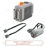 MOC Power Functions M/L/XL Motor Battery Box IR Remote Receiver for RC Car Robot Model B detail view