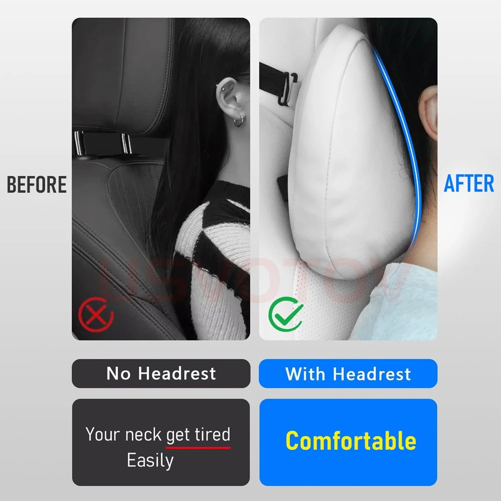 USVOTOV Uniquely Designed Headrest Pillow for Tesla Model 3 Y S X Neck Pillow Soft Car N detail view