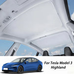 Sunroof Sunshade for Tesla Model 3 Old Version & Highland Refresh | Double-Layer Heat close-up view