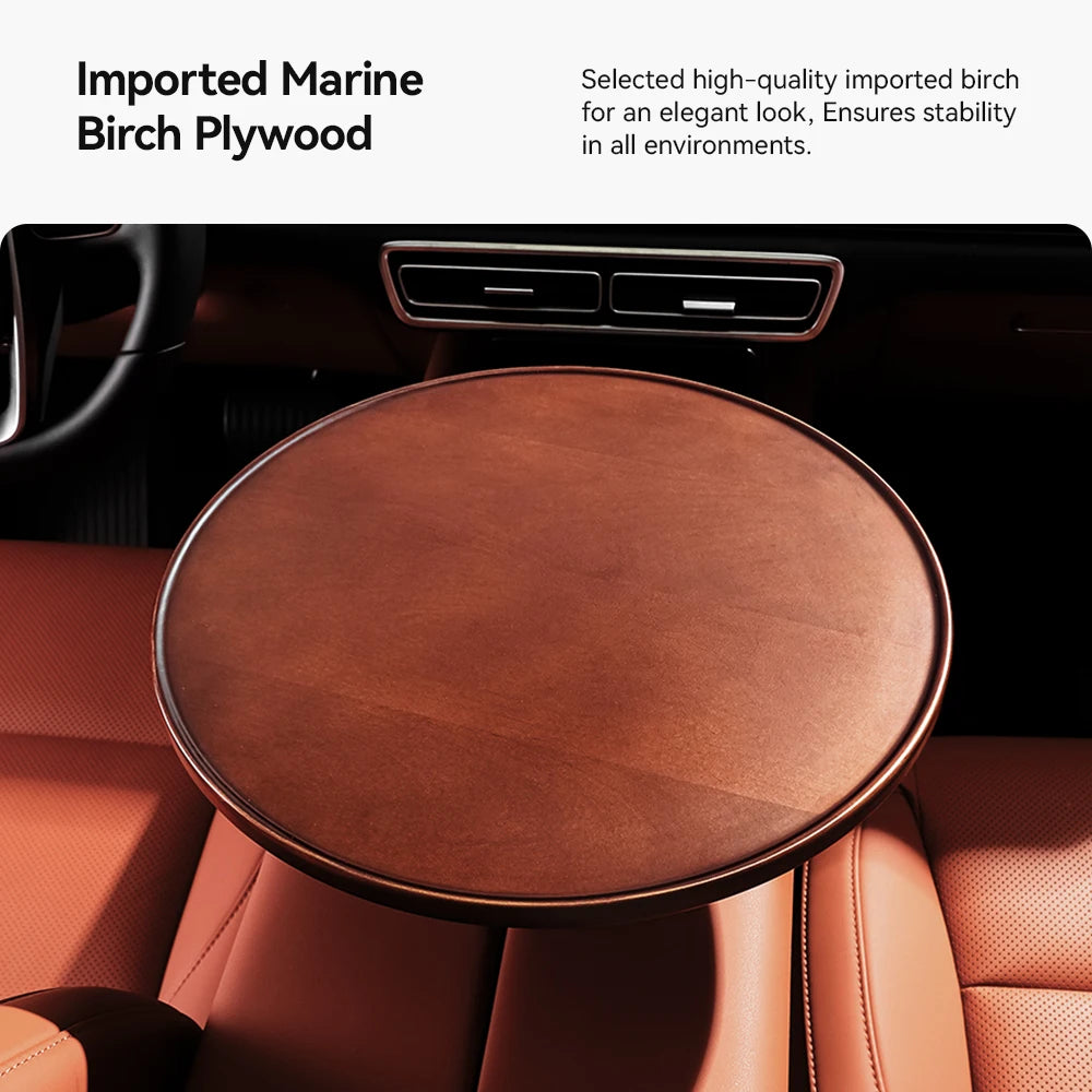 YZ Expander Multi-Function Wooden Car Cup Holder Drink Holder with Food Table | 360-D lifestyle view